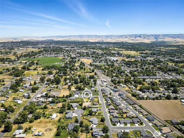 an aerial view of multiple house