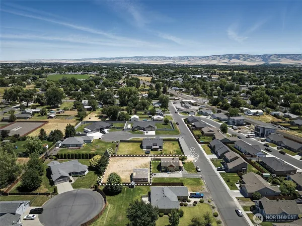 an aerial view of a city