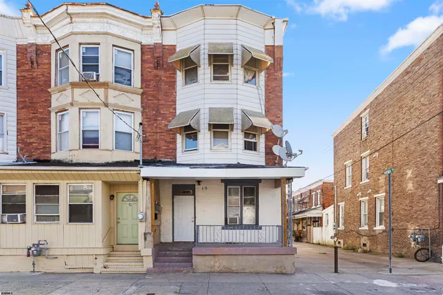 a front view of a building