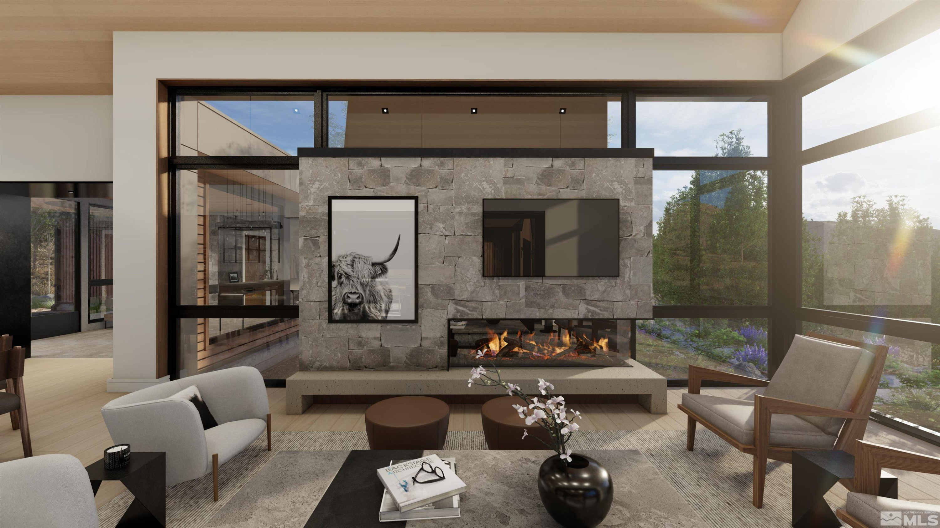 1005 Stag Ridge Court, Unit 5 Reno, NV 89519 - Photo 17 of 23 a living room with furniture and a fireplace