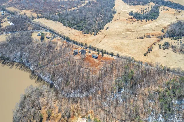 a view of lake and mountain