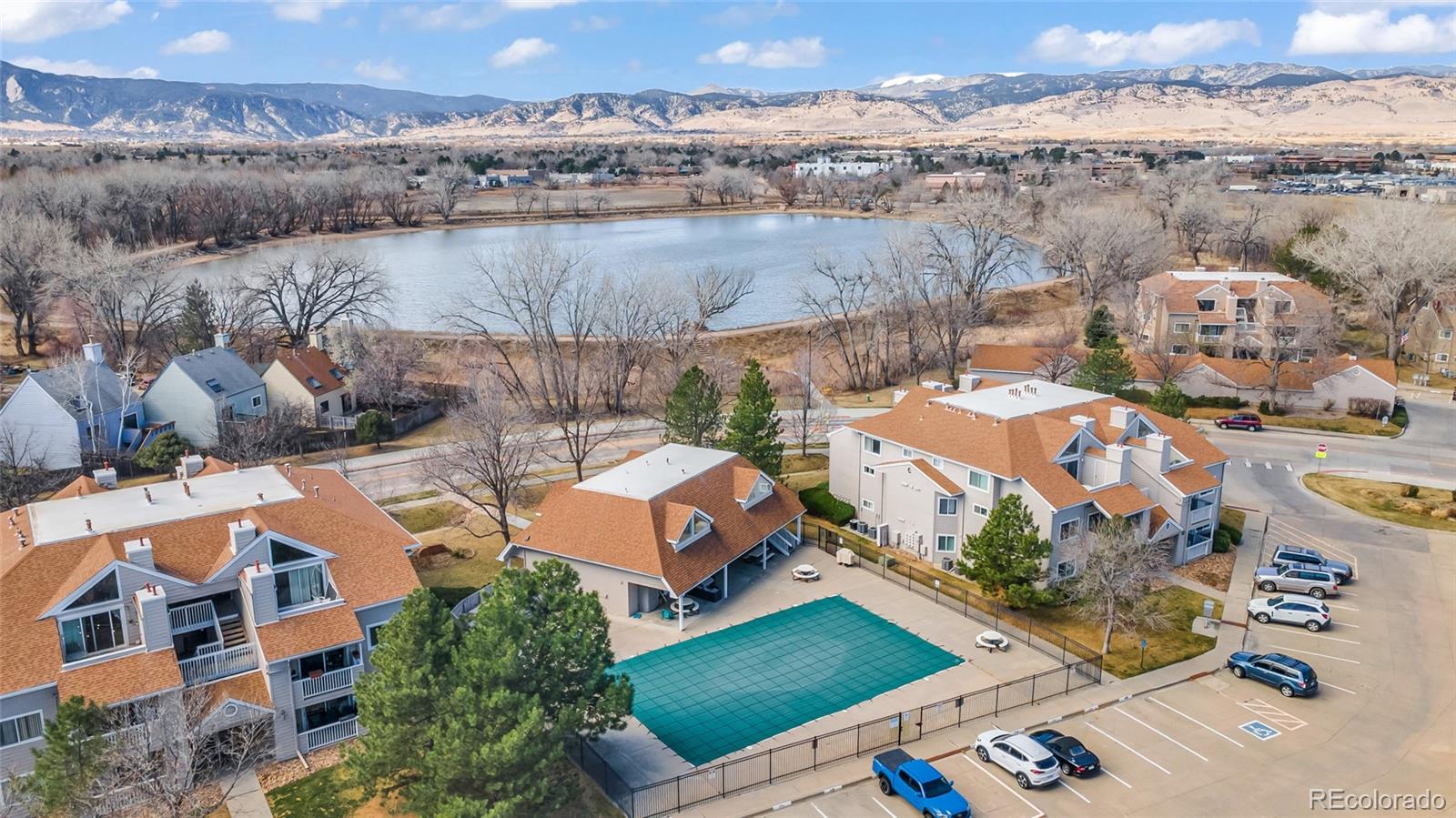 4870 Twin Lakes Road, Unit 1 Boulder, CO 80301 - Photo 25 of 26 an aerial view of residential houses with outdoor space and parking