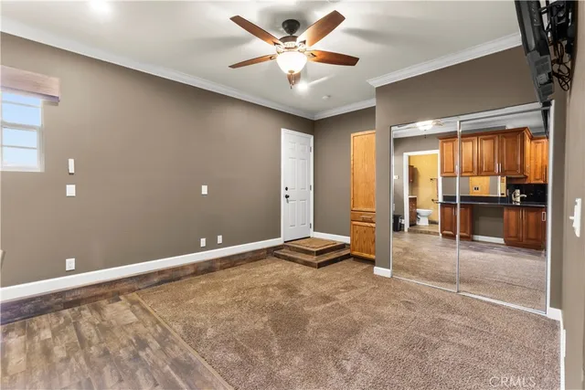 a view of an empty room and window