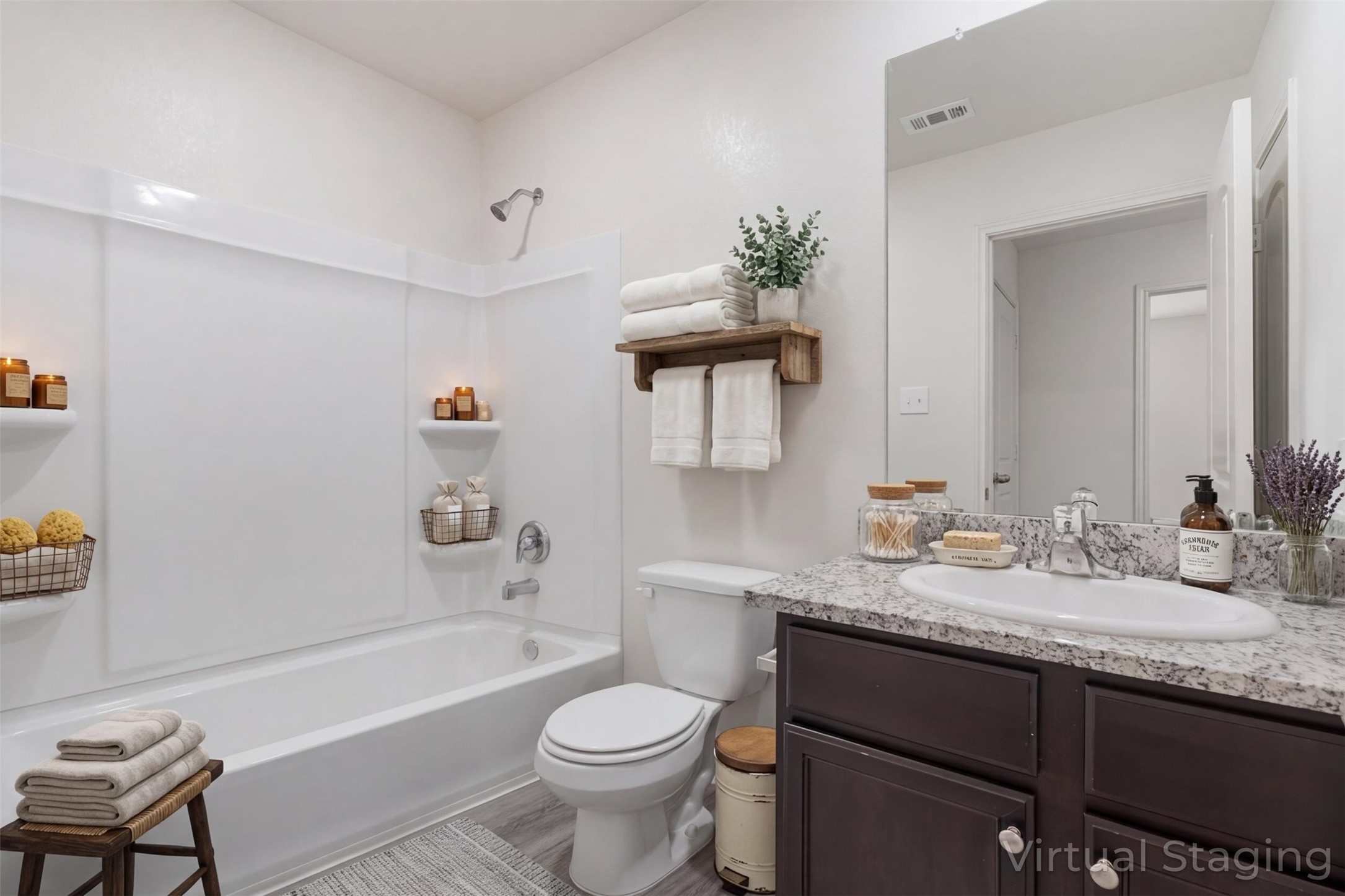 163 Niven Path, Unit 12K Jarrell, TX 76537 - Photo 24 of 39 Full bathroom with vanity and washtub / shower combination