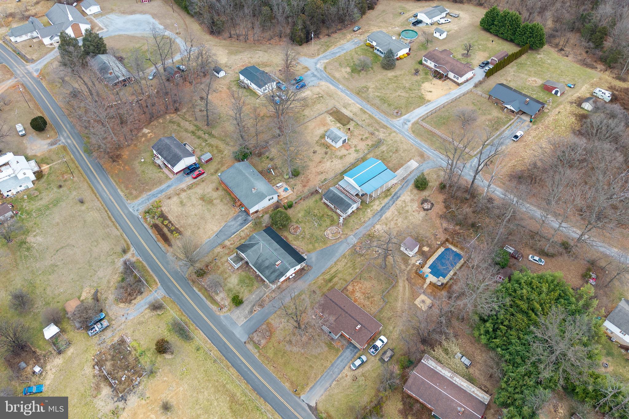 5009 Mill Creek Road Luray, VA 22835 - Photo 85 of 87 an aerial view of a house with a swimming pool