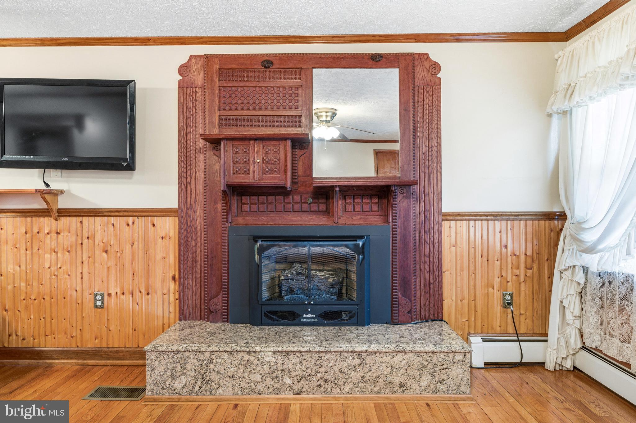 5009 Mill Creek Road Luray, VA 22835 - Photo 9 of 87 a living room with a fireplace and a flat screen tv