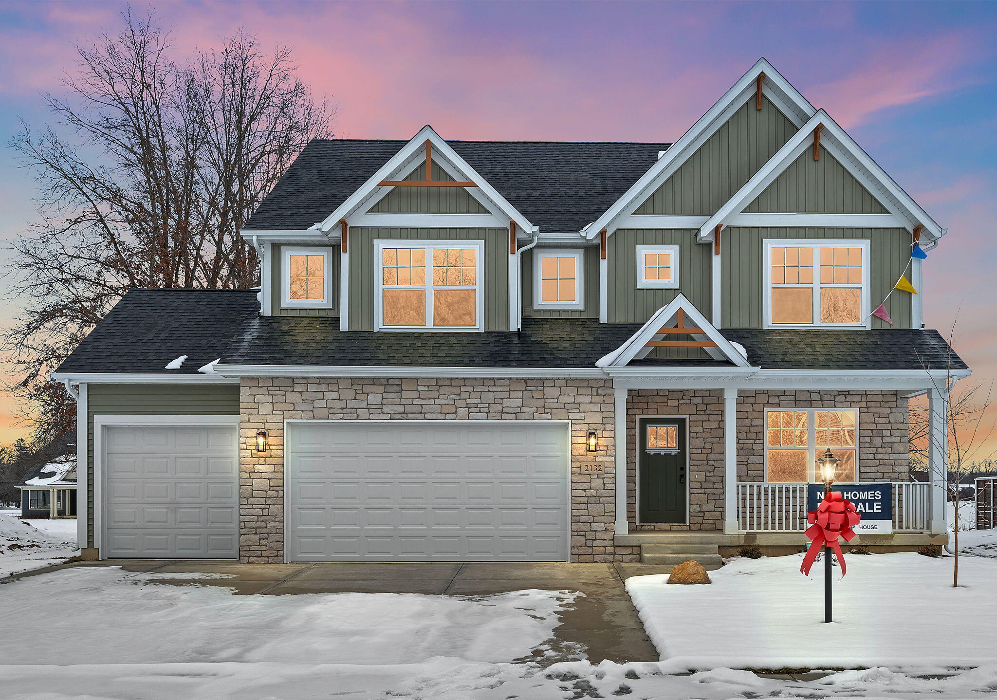 2132 Pradera Trail Chesterton, IN 46304 - Photo 2 of 46 a front view of a house with a yard