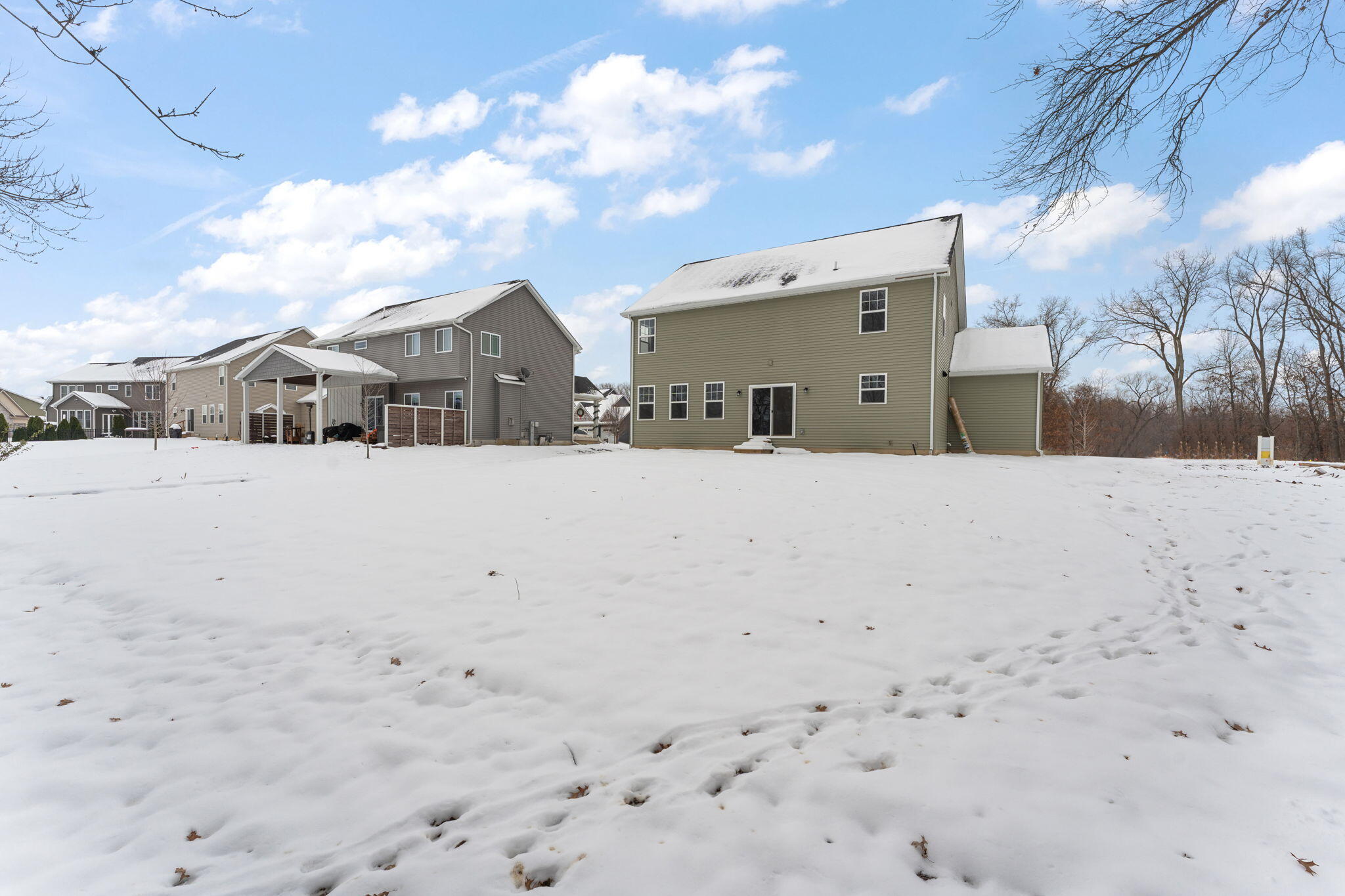 2132 Pradera Trail Chesterton, IN 46304 - Photo 45 of 46 a view of a dry yard covered with snow