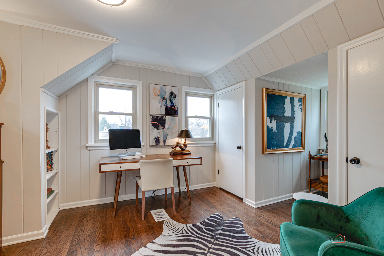 706 Deerpath Drive Deerfield, IL 60015 - Photo 17 of 36 a workspace with wooden floor and a bedroom