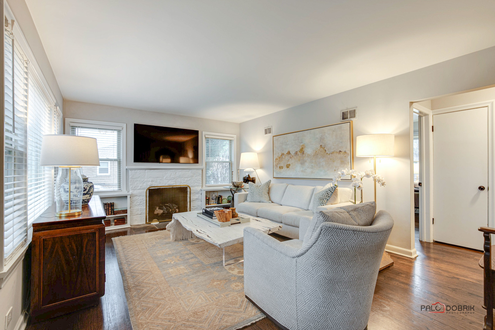 706 Deerpath Drive Deerfield, IL 60015 - Photo 3 of 36 a living room with furniture and a fireplace