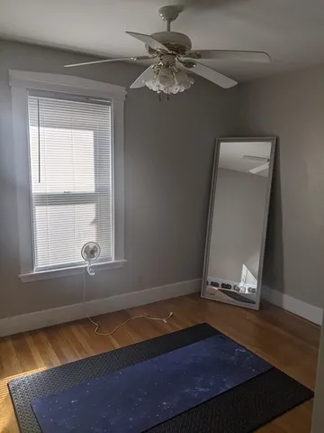 an empty room with a window