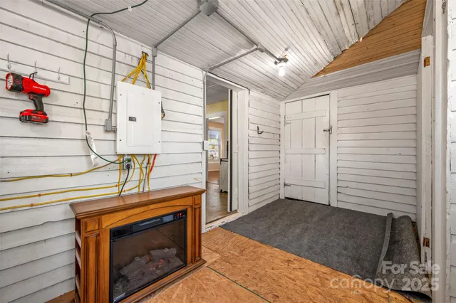 a view of storage and utility room