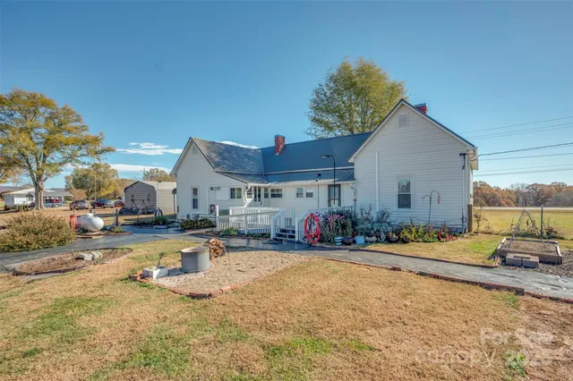 a view of a terrace with a yard