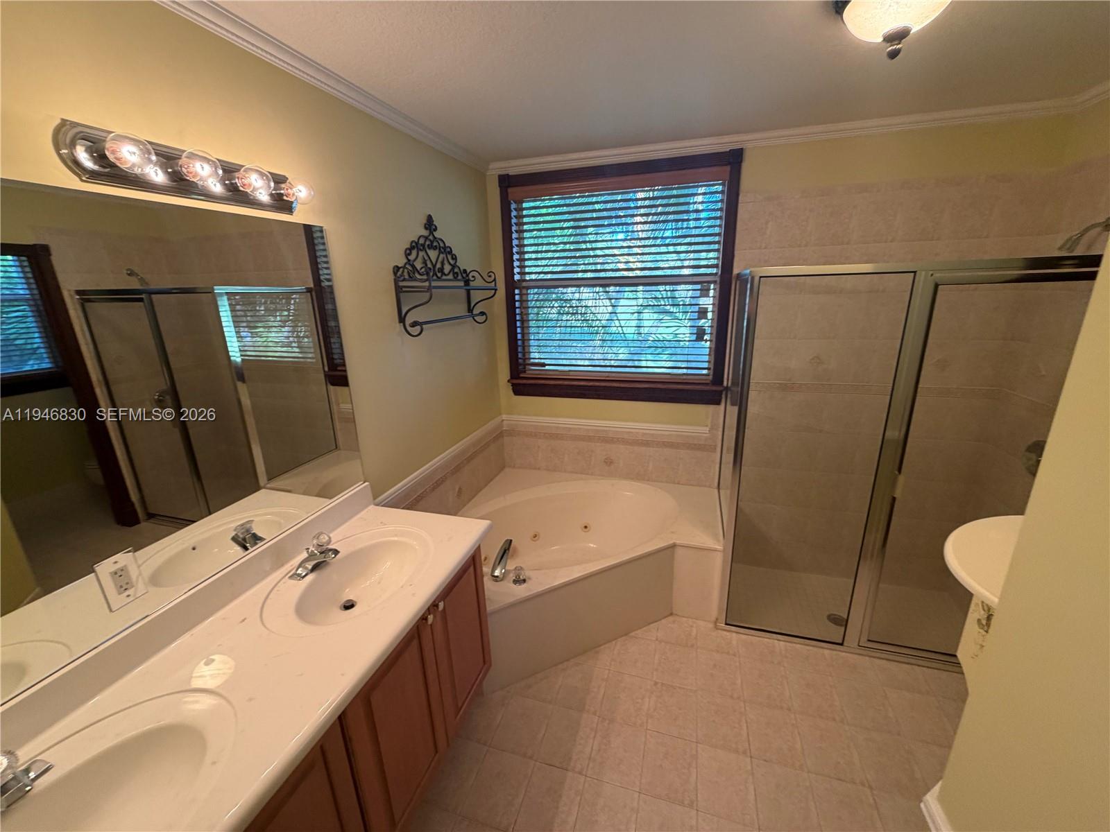 6601 Southwest 166th Court Miami, FL 33193 - Photo 13 of 28 a bathroom with a tub sink and mirror