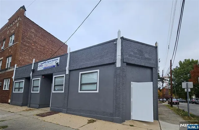 a brick house with a outdoor space