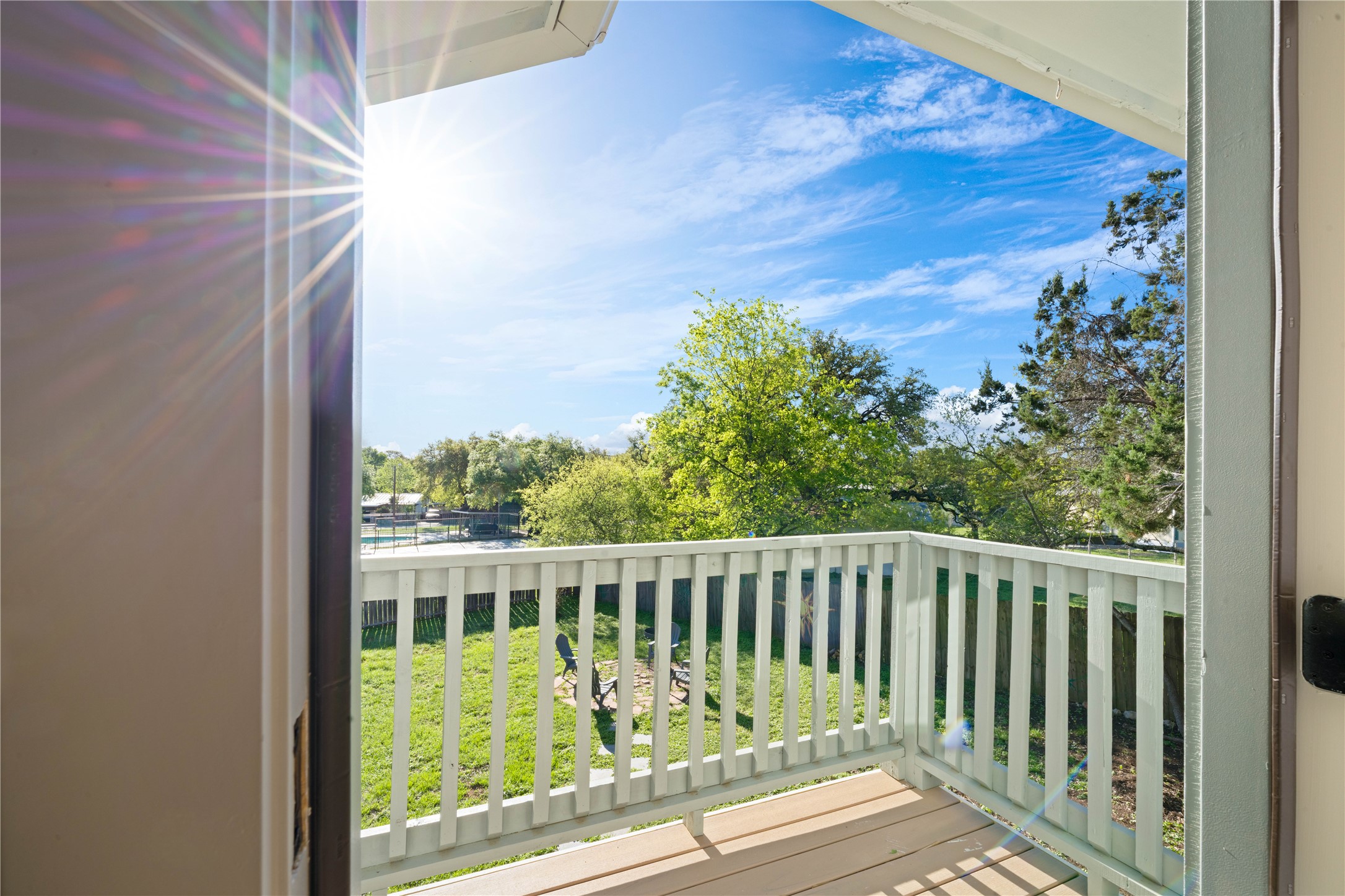 131 Campfire Circle Wimberley, TX 78676 - Photo 23 of 40 a view of balcony with wooden floor