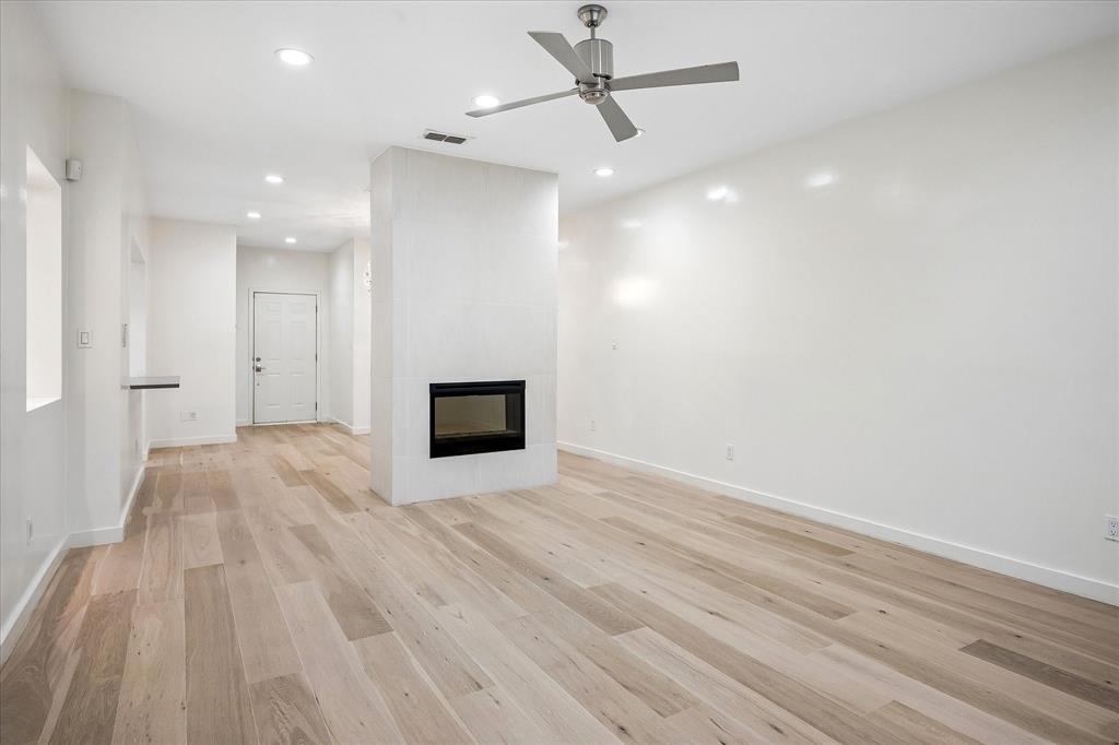 Great flow and just the right amount  of open concept.  Fireplace makes a lovely focal point for the living room.