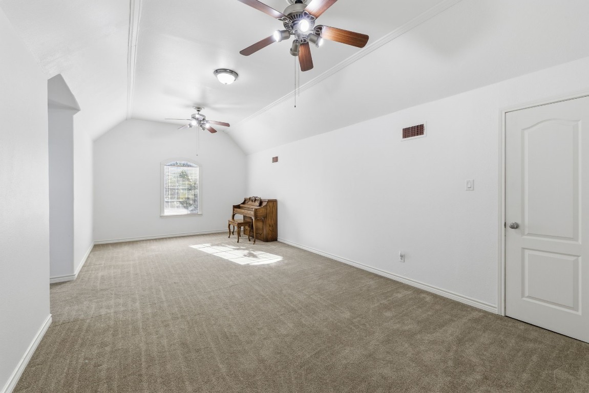 2291 Frontier Spring Branch, TX 78070 - Photo 30 of 39 wooden floor in an empty room with a chandelier fan