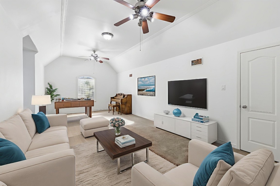 2291 Frontier Spring Branch, TX 78070 - Photo 8 of 39 a living room with furniture and a flat screen tv