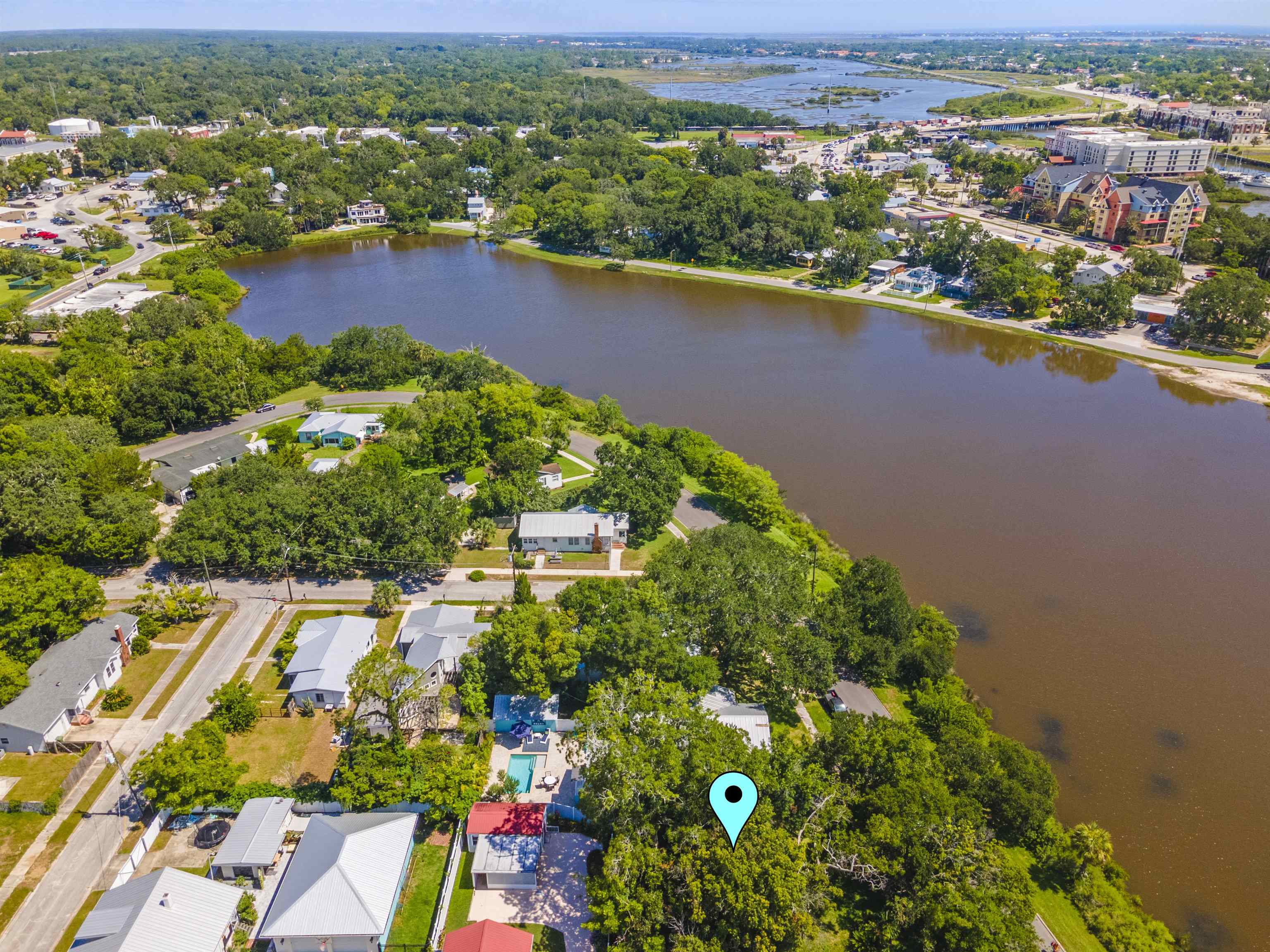 0 Rio Vista Drive St. Augustine, FL 32084 - Photo 3 of 9 an aerial view of residential houses with outdoor space and river