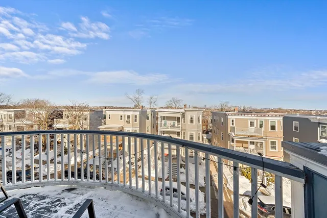 a view of city from a balcony
