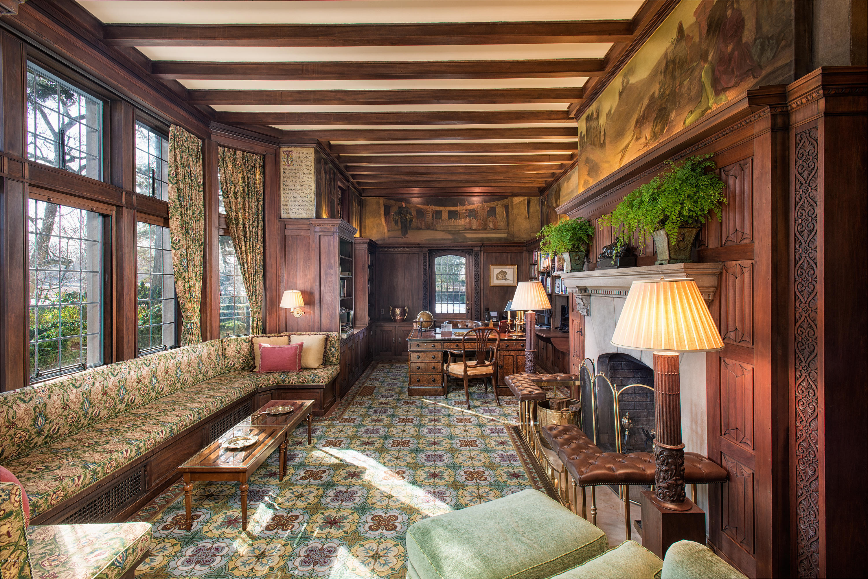 9 Sabine Farm Road Greenwich, CT 06831 - Photo 10 of 26 a living room with furniture and a large window