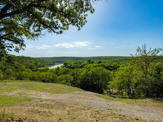 a view of an outdoor space with mountain view