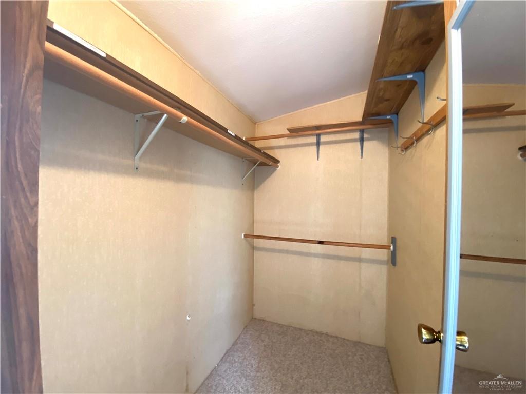 219 Bundle Wagon Drive Mission, TX 78574 - Photo 10 of 30 Walk in closet with vaulted ceiling and carpet