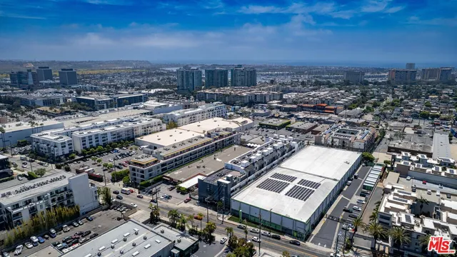 an aerial view of a city