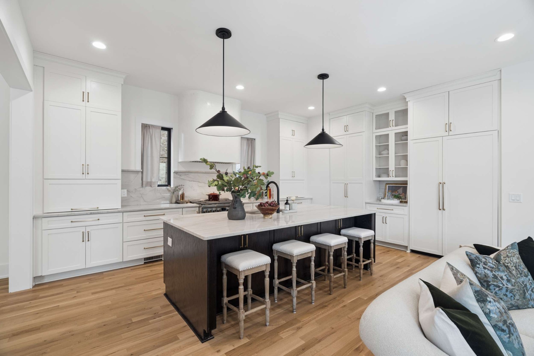 4209 B Kirtland Road Nashville, TN 37215 - Photo 14 of 69 a kitchen with stainless steel appliances kitchen island granite countertop a table chairs sink and cabinets