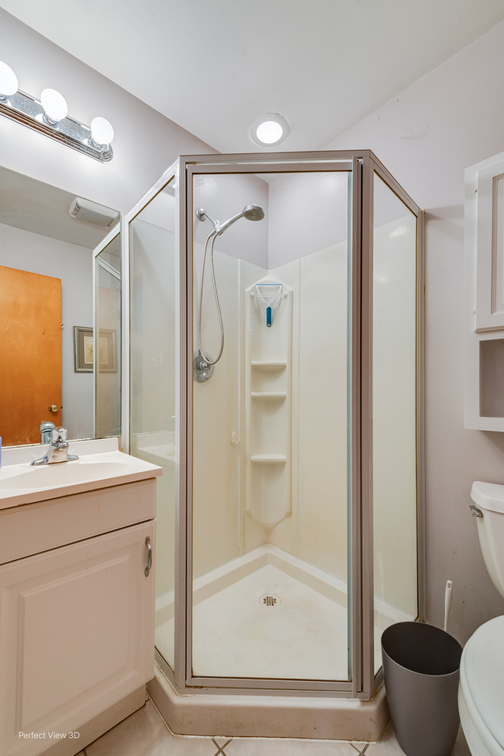 2004 Boehme Street Lockport, IL 60441 - Photo 13 of 23 a bathroom with a shower a sink and a mirror