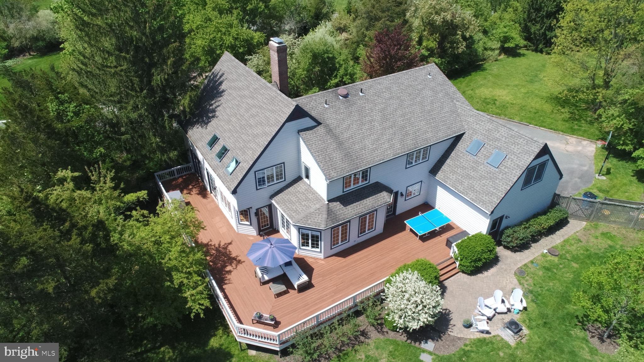 616 Scotch Road Pennington, NJ 08534 - Photo 44 of 46 Aerial rear showing architectural design.