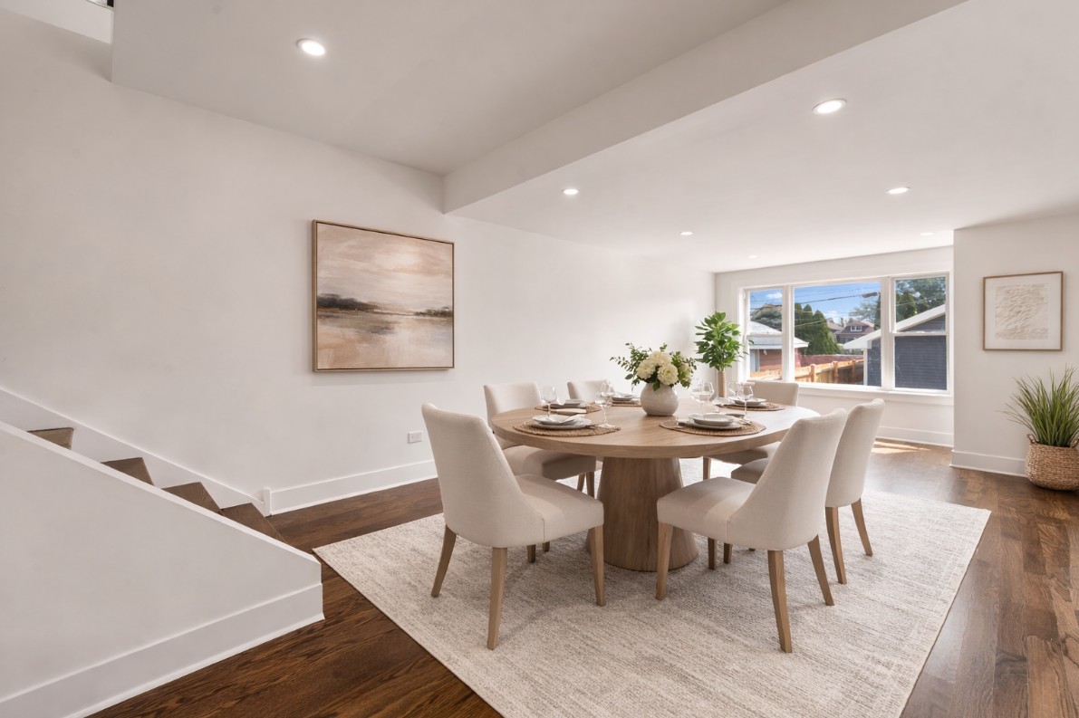 2733 Wesley Avenue Berwyn, IL 60402 - Photo 8 of 33 a view of a dining room with furniture window and wooden floor