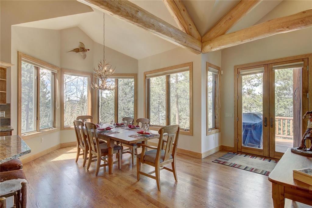 265 Mountain Bluebell Road Keystone, CO 80435 - Photo 31 of 35 a view of a dining room with furniture window and wooden floor