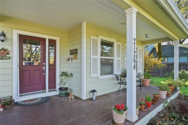 a view of an entryway with a potted plant