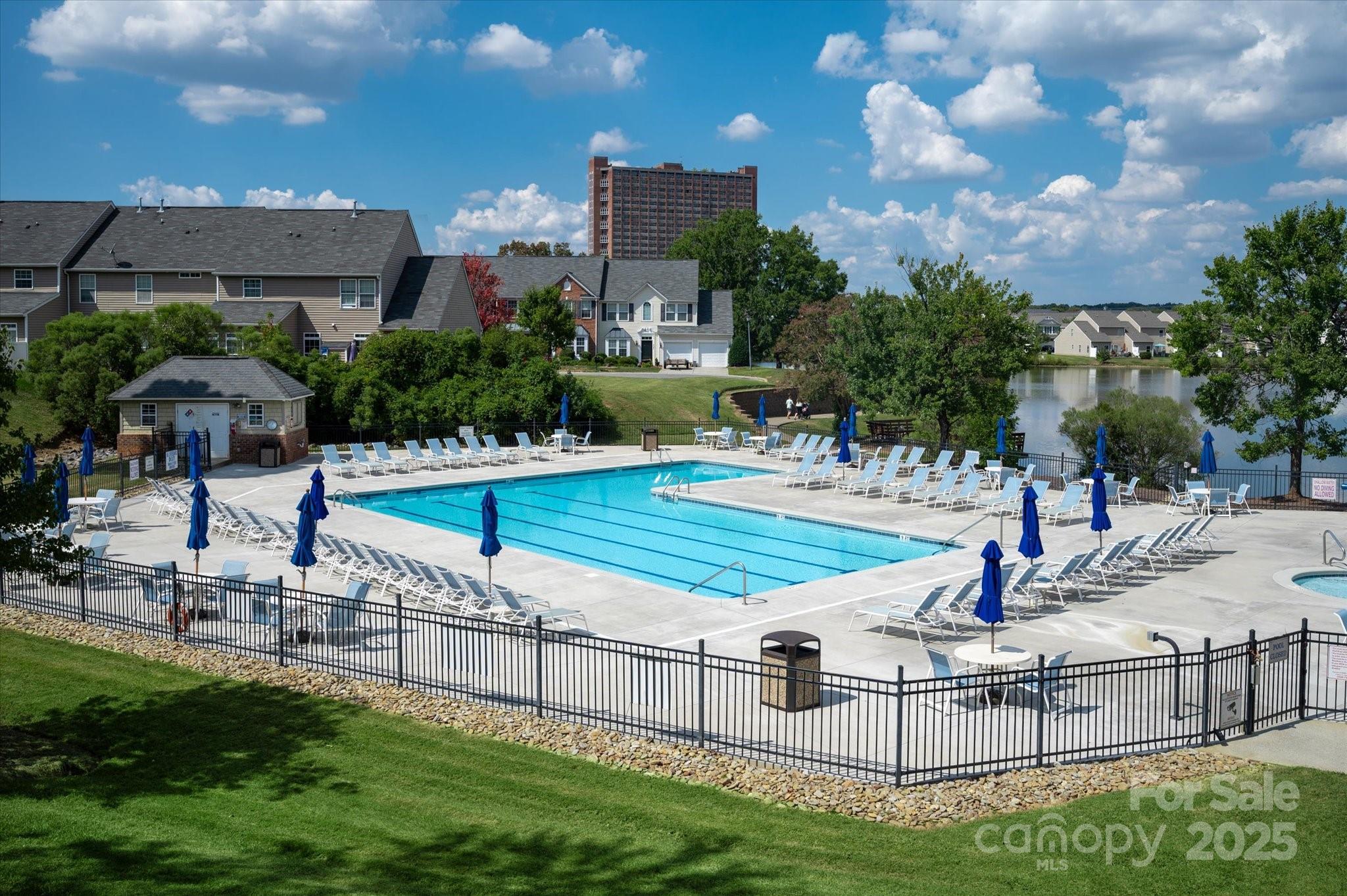 945 Vogel Way Fort Mill, SC 29715 - Photo 45 of 47 a park view with a bench and fire pit