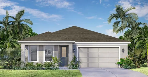 a front view of a house with a garage