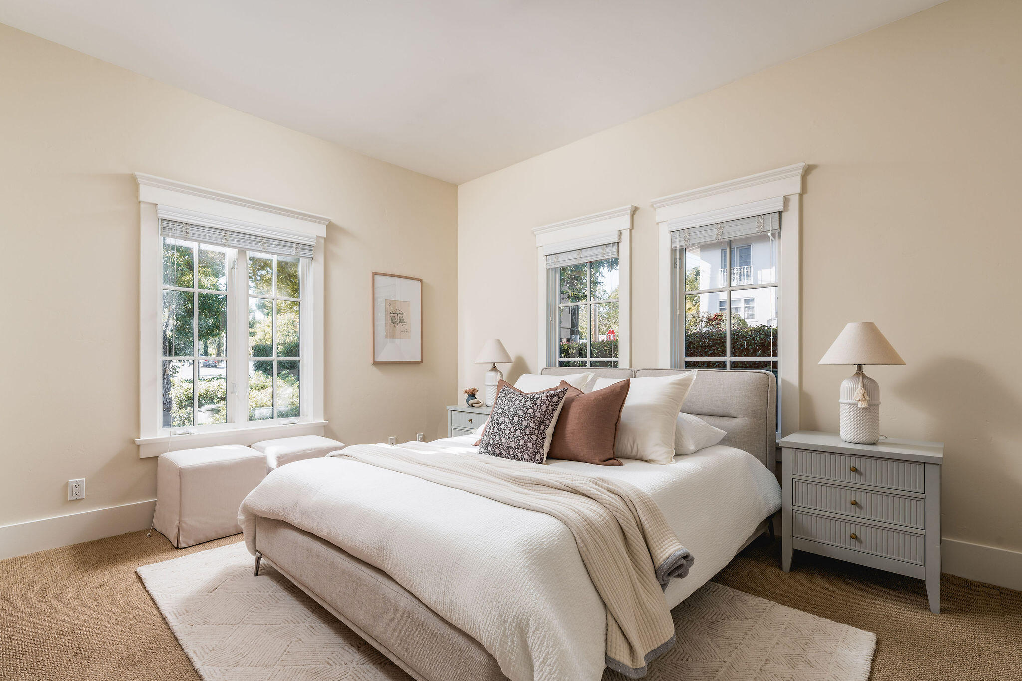 1436 Laguna Street Santa Barbara, CA 93101 - Photo 8 of 21 a bedroom with a large bed and a window