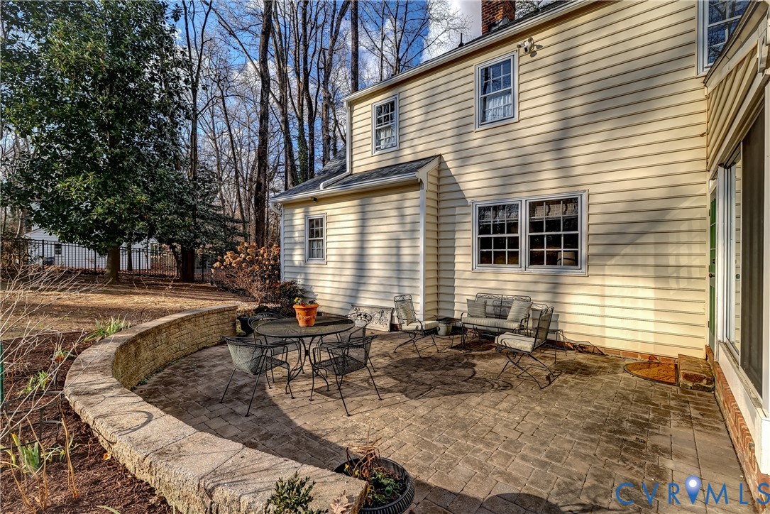 9301 Ramsgate Lane North Chesterfield, VA 23236 - Photo 38 of 42 Brick Patio with raised brick wall
