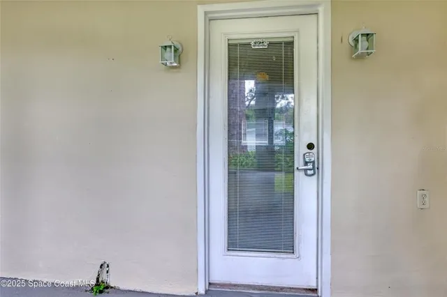 a view of a front door of a house