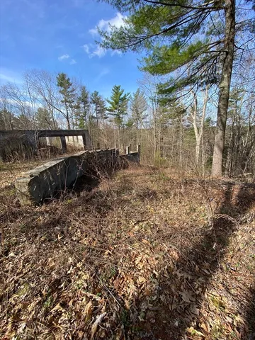 a view of a backyard of the house