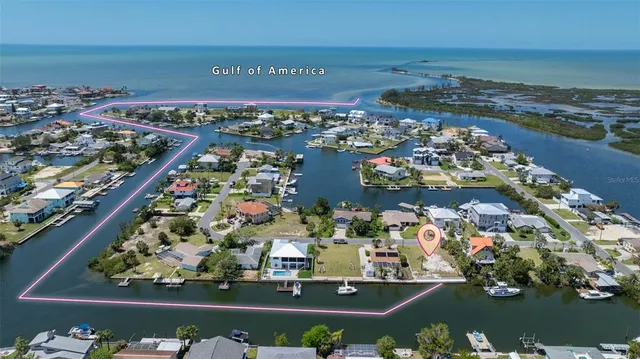 an aerial view of multiple house