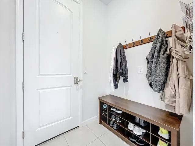 a close view of a walk in closet