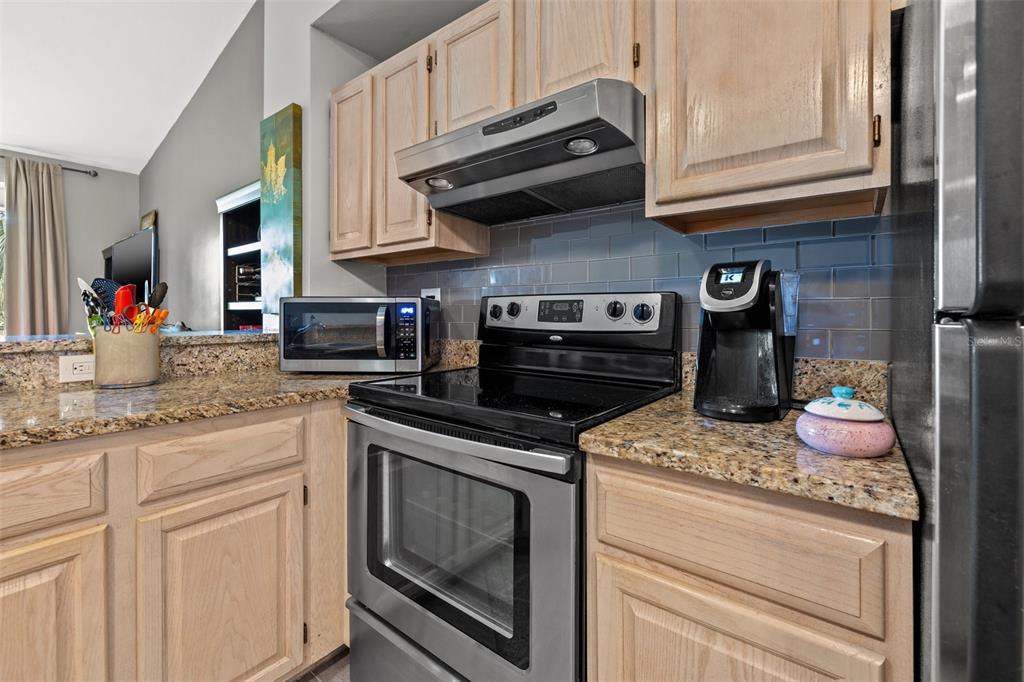 1039 Normandy Trace Road, Unit 1039 Tampa, FL 33602 - Photo 12 of 19 a kitchen with granite countertop cabinets and steel stainless steel appliances