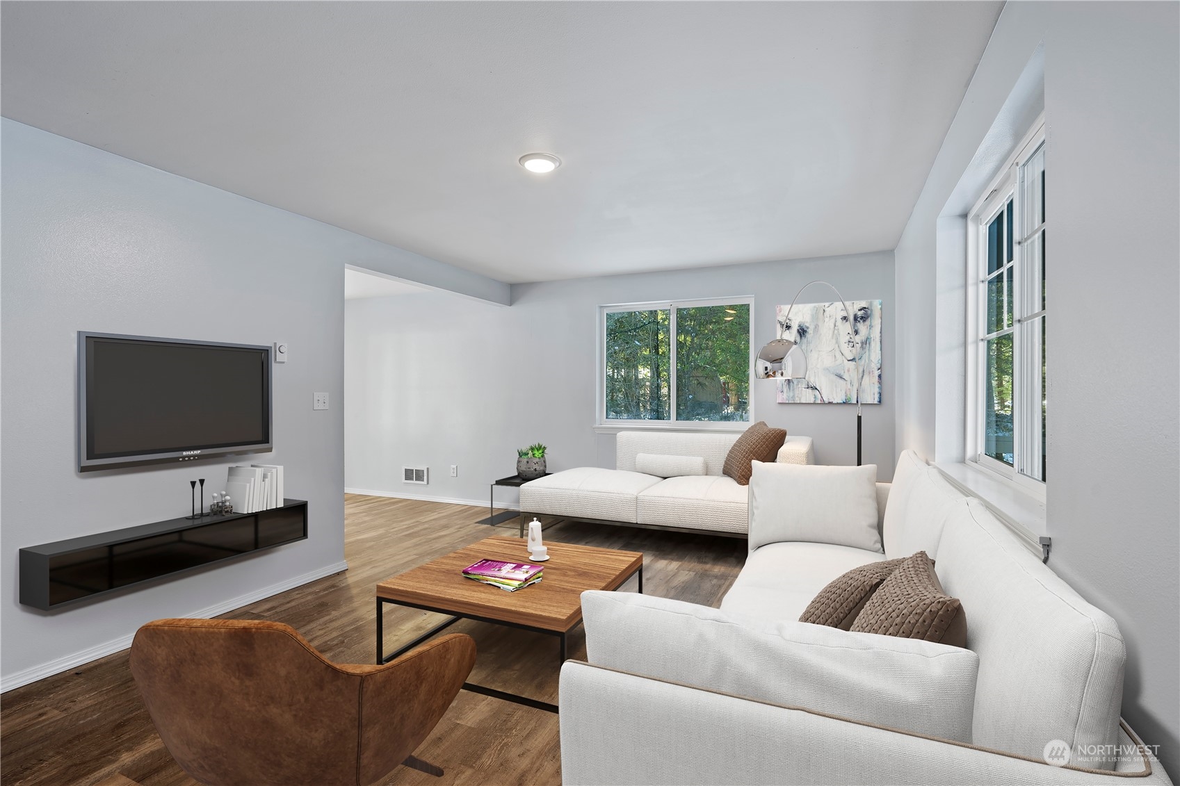 8323 Cedar Grove Avenue Concrete, WA 98237 - Photo 3 of 37 a living room with furniture and a flat screen tv