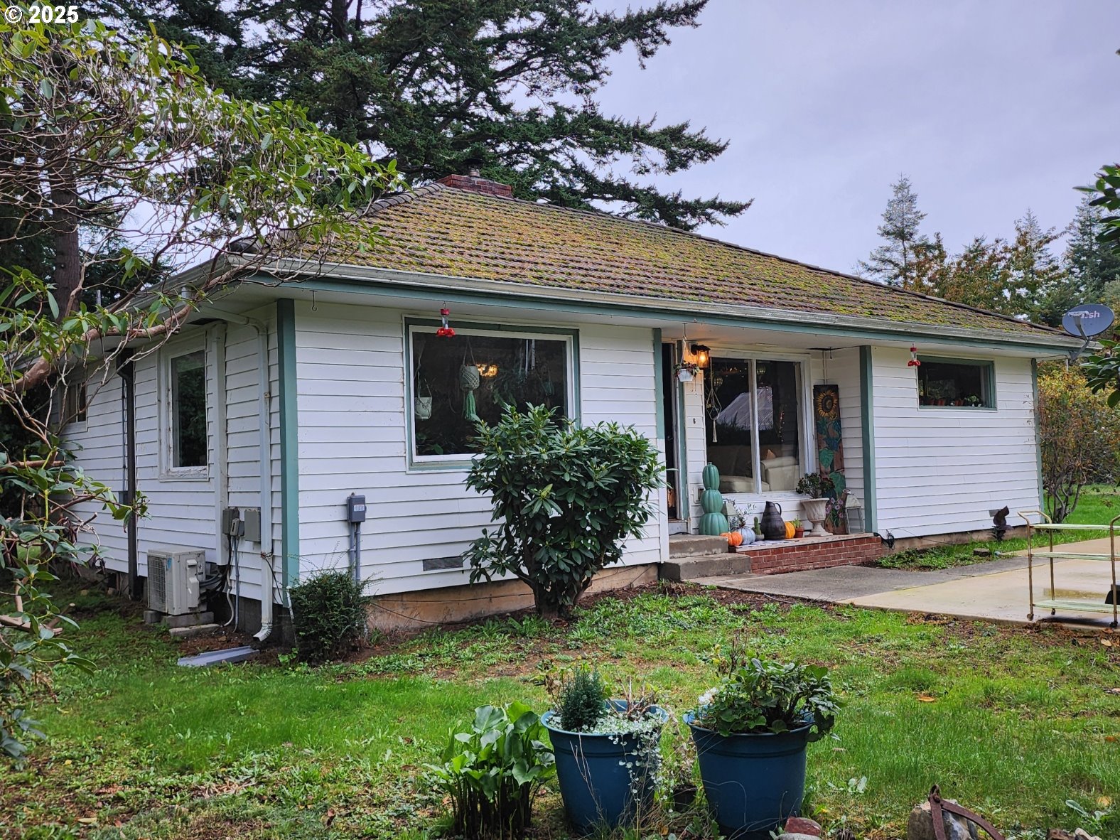 a front view of a house with a yard and porch