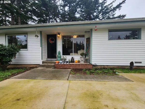 a view of a house with patio
