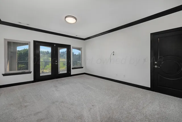 a view of a balcony with lake view