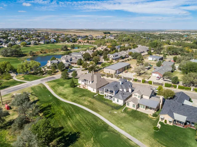 a view of a lake from a yard