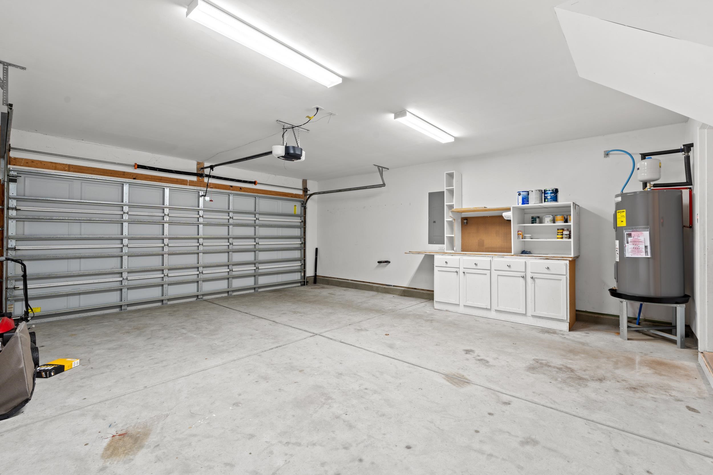 2487 Windmill Way Myrtle Beach, SC 29579 - Photo 31 of 40 Garage featuring electric water heater, electric panel, and a garage door opener